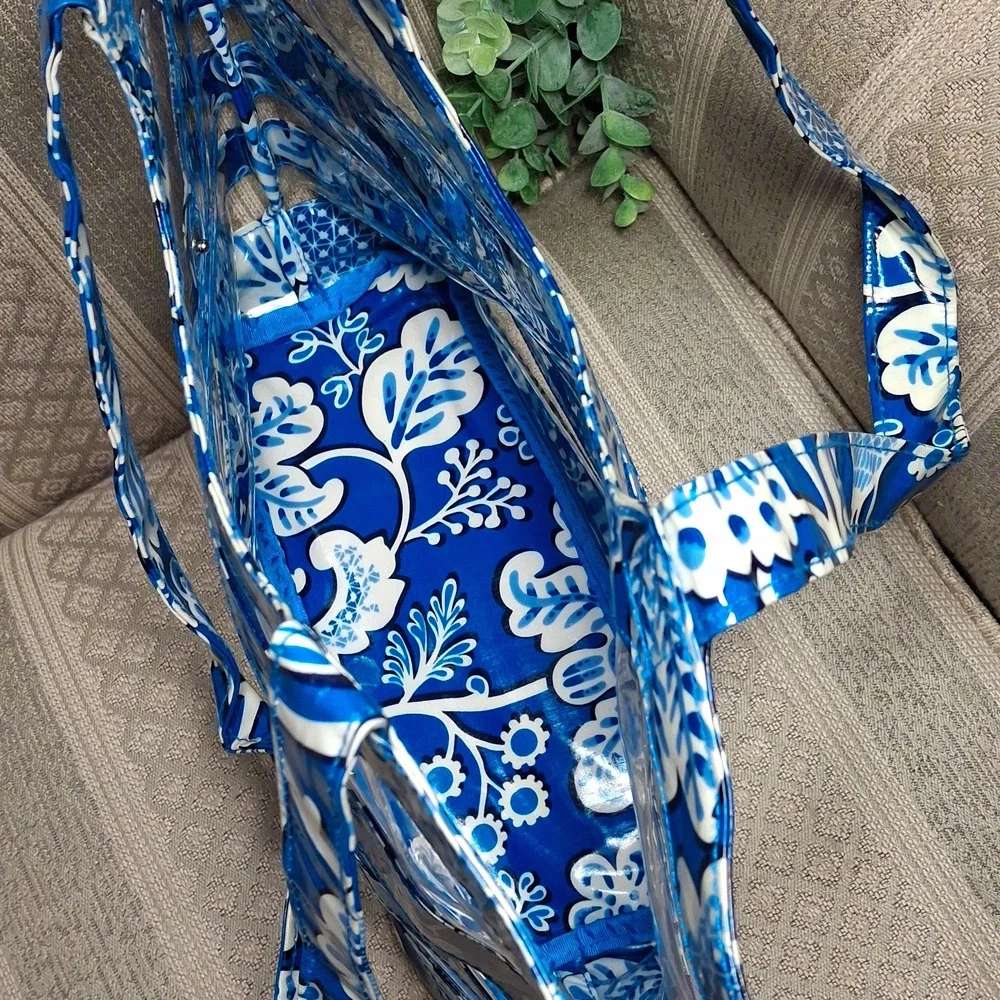 Vera Bradley Blue Lagoon Clear Tote